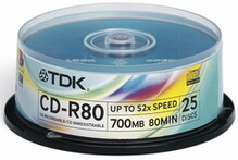 Носії інформації TDK CD-R 700Mb 52x Cake 25 pcs