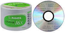 Носії інформації RIDATA DVD-R 4,7 Gb 8-16x Bulk 50 pcs