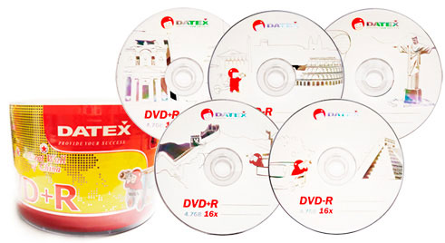 Носители инфомации DATEX DVD+R 4,7Gb 16x Bulk 50 pcs "Roman Colosseum"