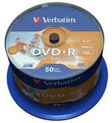 Носители инфомации VERBATIM IT/st DVD+R (43550) 50-Spindle, Matte Silver