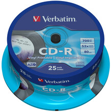 Носители информации VERBATIM CD-R 700Mb 52х Cake 25 pcs