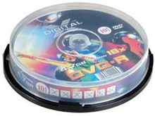 Диски DVD X-DIGITAL DVD-R 4.7GB/8x CakeBox 10