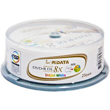 Носії інформації RIDATA DVD+R 8.5 Gb 8x Cake 25 pcs DualLayer Printable