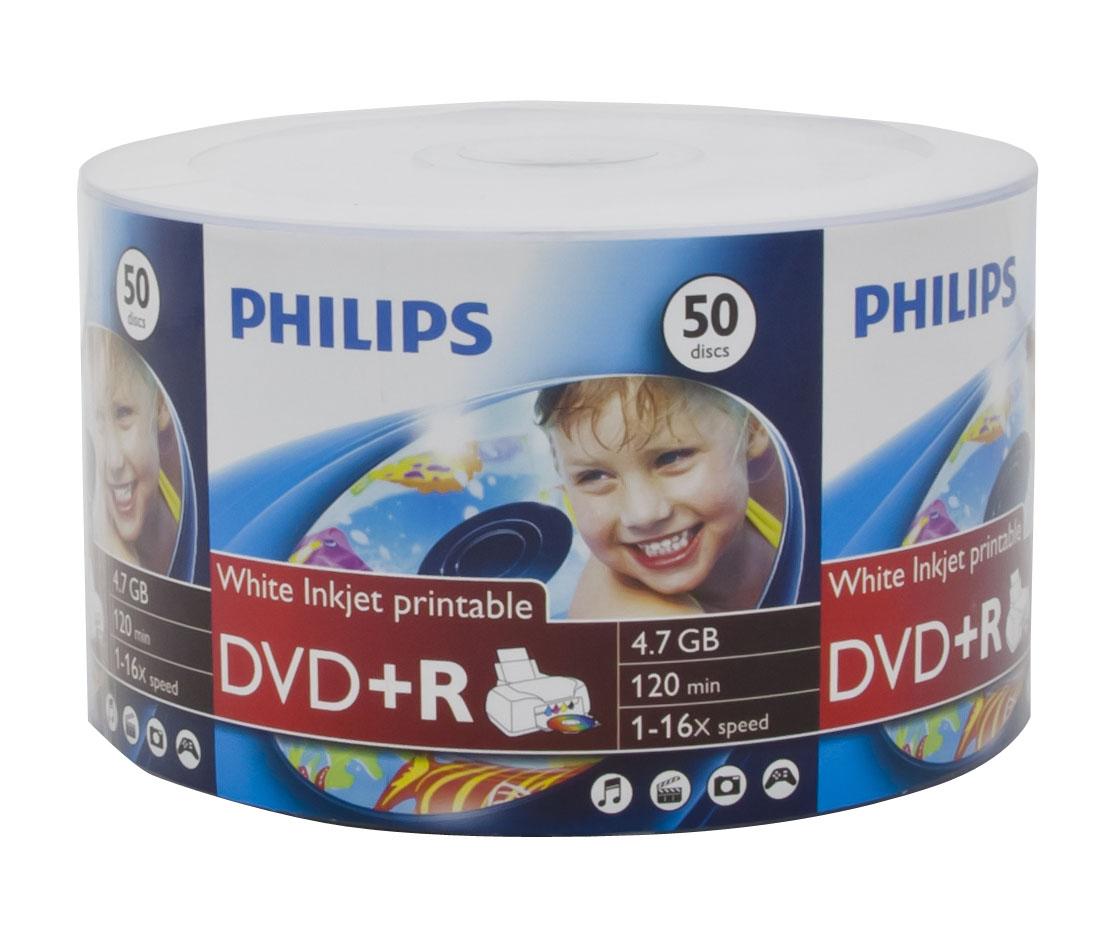 PHILIPS DVD+R 4,7 Gb 120min 16x Bulk 50 pcs Printable ЦІНА ВКАЗАНА ЗА 1 ДИСК True