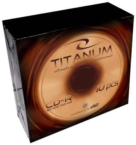 Носители инфомации TITANUM CD-R 700MB 52x Slim 10 pcs