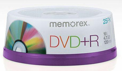 Носії інформації MEMOREX DVD+R 4,7 Gb 16x Cake 25 pcs