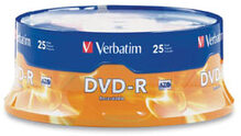 Носители инфомации VERBATIM DVD-R 4,7Gb 16x Wagon Wheel 25 pcs 43730