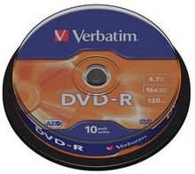 Носители инфомации VERBATIM DVD-R 4,7Gb 16x Shrink 10 pcs 43729