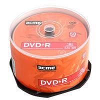 Носители инфомации ACME DVD+R 120min/4,7GB 16X Cake Box 50pcs.