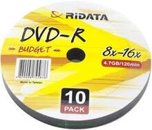 DVD диски RIDATA DVD-R 4,7 Gb 8-16x Bulk 10 pcs budget