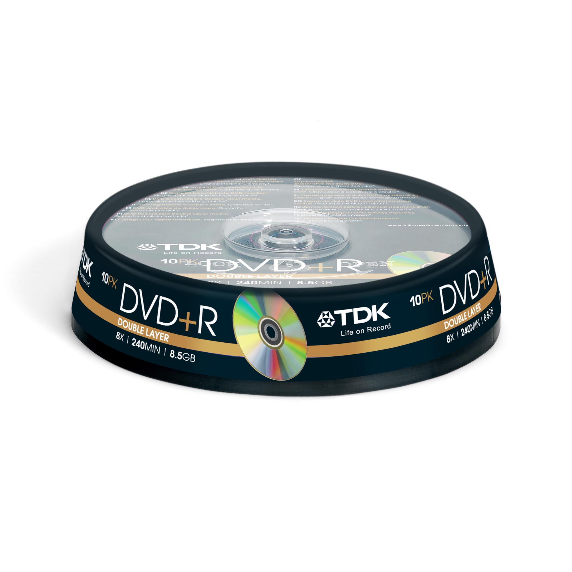 TDK DVD+R DL 8,5 Gb 8x Cake 10 pcs ЦІНА ВКАЗАНА ЗА 1 ДИСК True