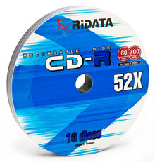 Носії інформації RIDATA CD-R 700Mb 52x Bulk 10 pcs