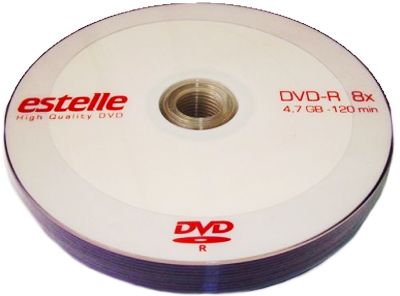 Носії інформації виконанні estelle DVD-R 4,7 Gb 8x 10 Pack Bulk