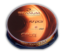 Носители инфомации TITANUM CD-R 700MB 52x Cake 10 pcs