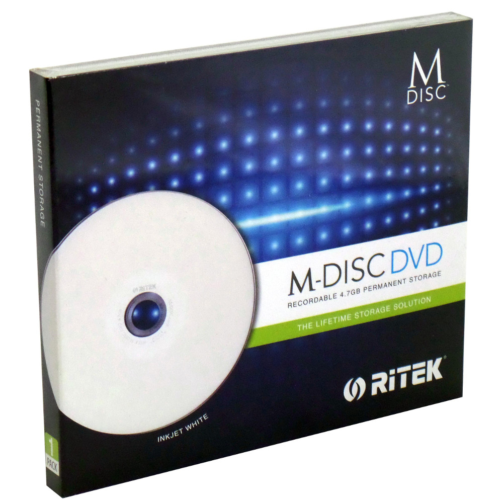 Носители информации RITEK M-DISC DVD 4.7Gb 4x Jewel 1 pcs Printable