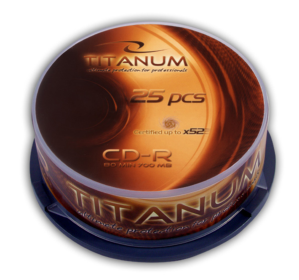 Носители инфомации TITANUM CD-R 700MB 52x Cake 25 pcs