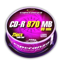 Носители инфомации ESPERANZA CD-R 870Mb 52x Cake 25 pcs