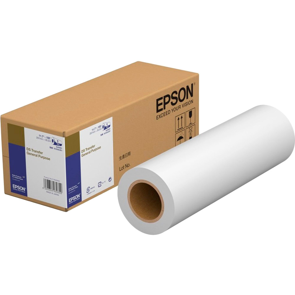 

Бумага для печати EPSON DS Transfer General Purpose 297mm x 30.5 m (C13S400081), DS Transfer General Purpose 297mmx30.5m