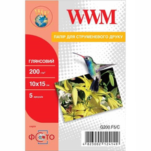 Фотопапір WWM 200г/м кв 10 x 15 см 5 л (G200.F5/C)