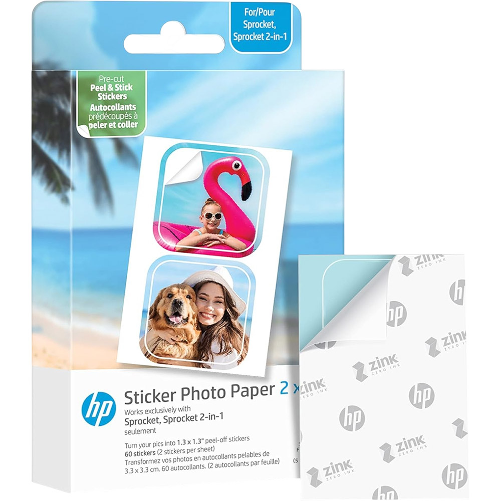 Фотобумага HP CutOut Sticker Zink 2"x3" 30 шт (HPIZ2X330C) Тип фотобумага