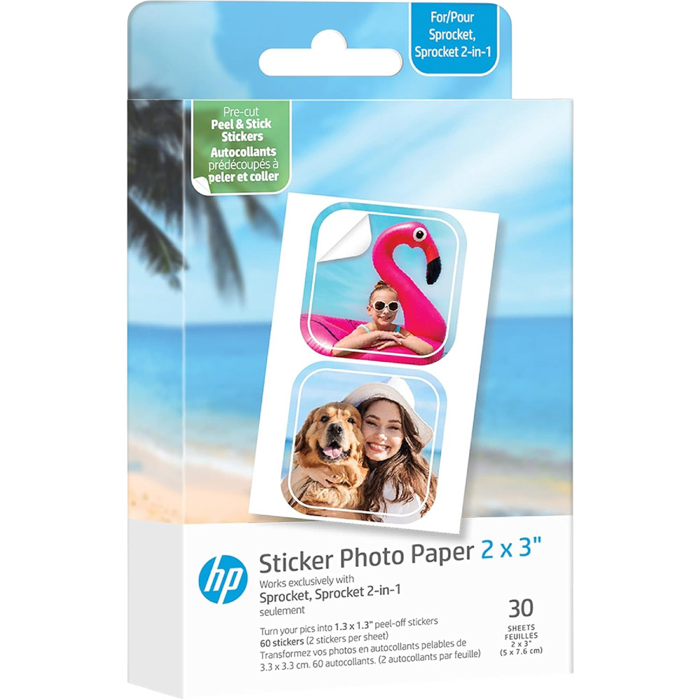 Фотобумага HP CutOut Sticker Zink 2"x3" 30 шт (HPIZ2X330C)