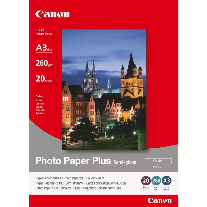 Фотопапір CANON PhotoPaper Plus Semi-gloss SG-201 A3 20 аркушів (1686B026)