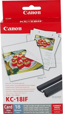 Бумага CANON KC-18IF - Credit Card Size Stickers, 86 x 54mm (18