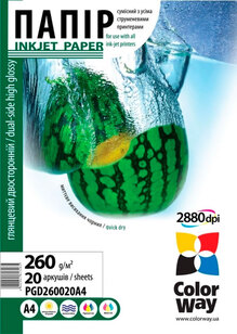 Папір ColorWay PGD260-20 A4 (PGD260020A4)