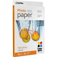 Фотопапір COLORWAY Глянцевий 50л (PG180050A4)
