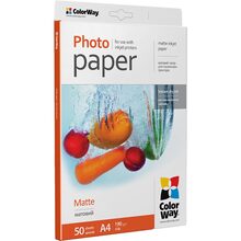 Фотобумага COLORWAY матовая 50л (PM190050A4)