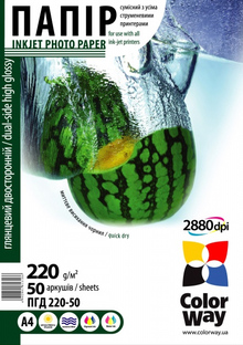 Фотопапір ColorWay PGD220-50 A4 (PGD220050A4)