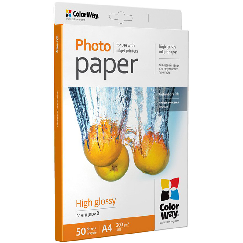 Фотопапір ColorWay PG200-50 А4 (PG200050A4)