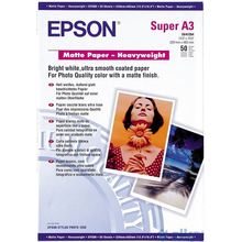 Фотопапір EPSON Matte Paper-Heavyweight A3+ 167г/м2, 50л (C13S041264)