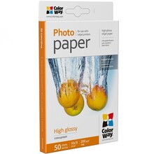 Фотобумага COLORWAY 200г/м, 10x15 PG200-50 карт.уп (PG2000504R)