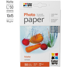 Фотопапір COLORWAY 190г/м, 10x15 PM190-50