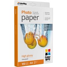 Фотобумага ColorWay A4 180г/м2 100шт (PG180100A4)