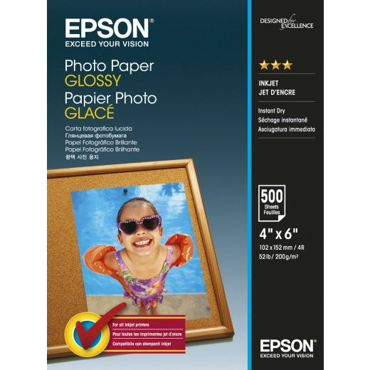 Фотопапір EPSON глянцевий 10x15 200 г/м2 500 л. (C13S042549)