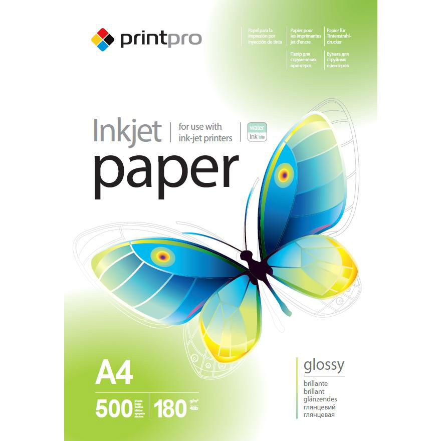 Фотопапір PRINT PRO папір глянц. 180г/м A4 500л. (PGE180500A4)