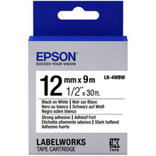 Лента EPSON LK4WBW Strong Blk/Wht 12/9 (C53S654016)