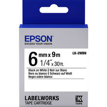 Лента EPSON LK2WBN 6 мм (C53S652003)