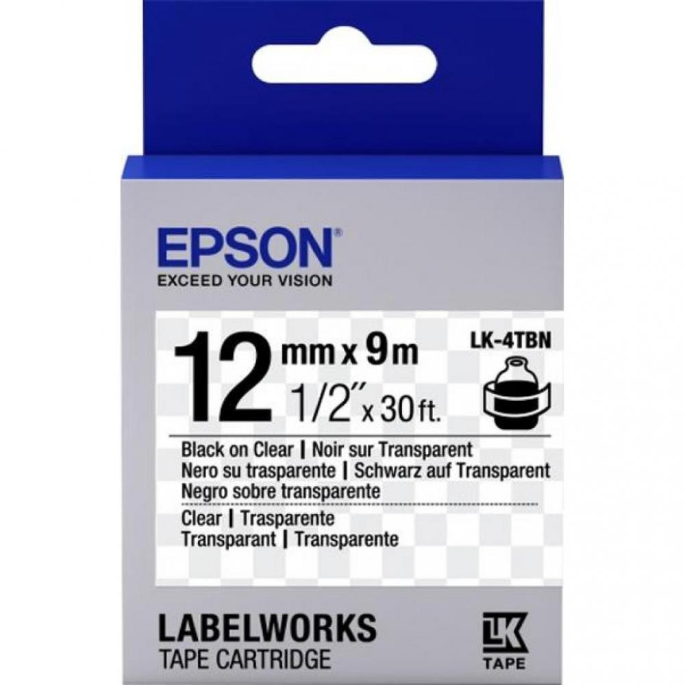 Стрічка Epson LK4TBN 12мм/9м (C53S654012)