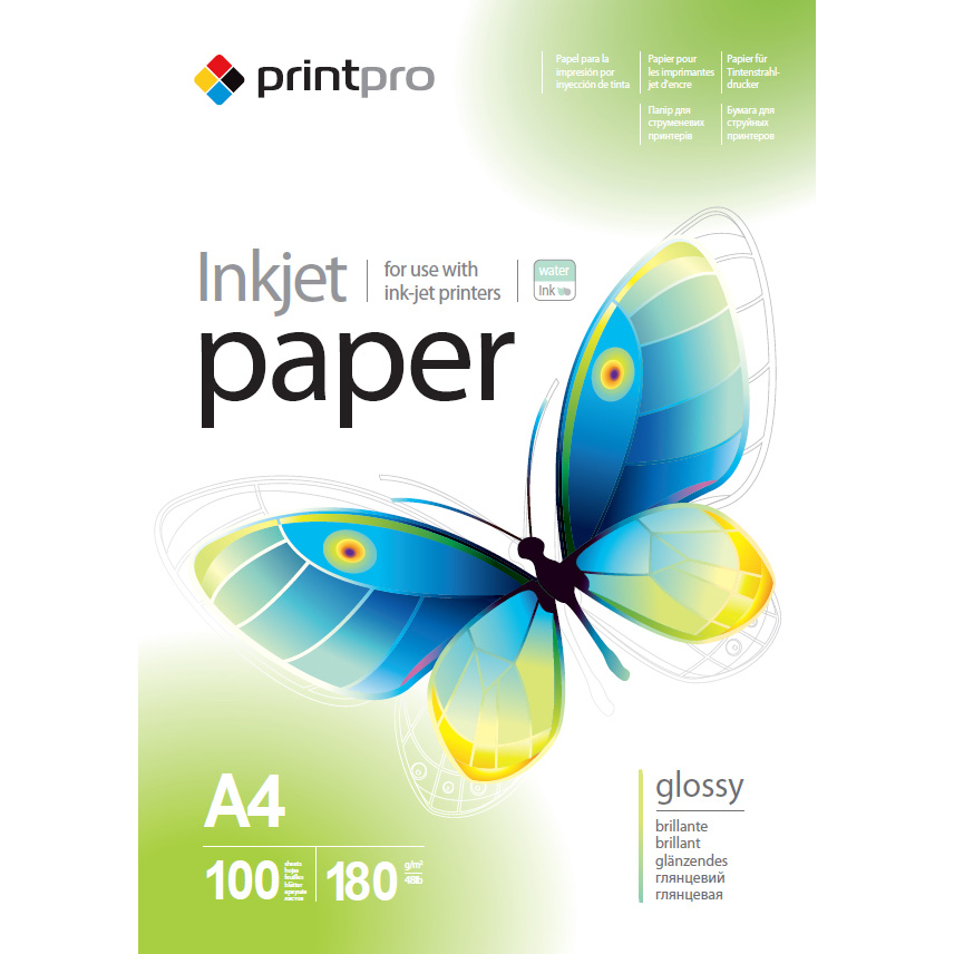 Фотопапір PRINT PRO глянц. 180г/м, A4 PG180-100 (PGE180100A4)