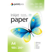 Фотобумага PRINT PRO глянц. 200г/м, A4 PG200-100 (PGE200100A4)