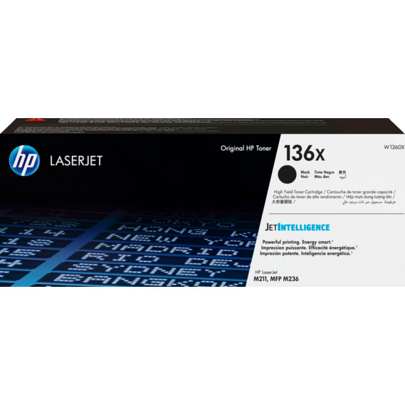 

Картридж HP 136X LJ M211/M212/M236 Black (W1360X), 136X LJ M211/M212/M236 Black (2600 стор)