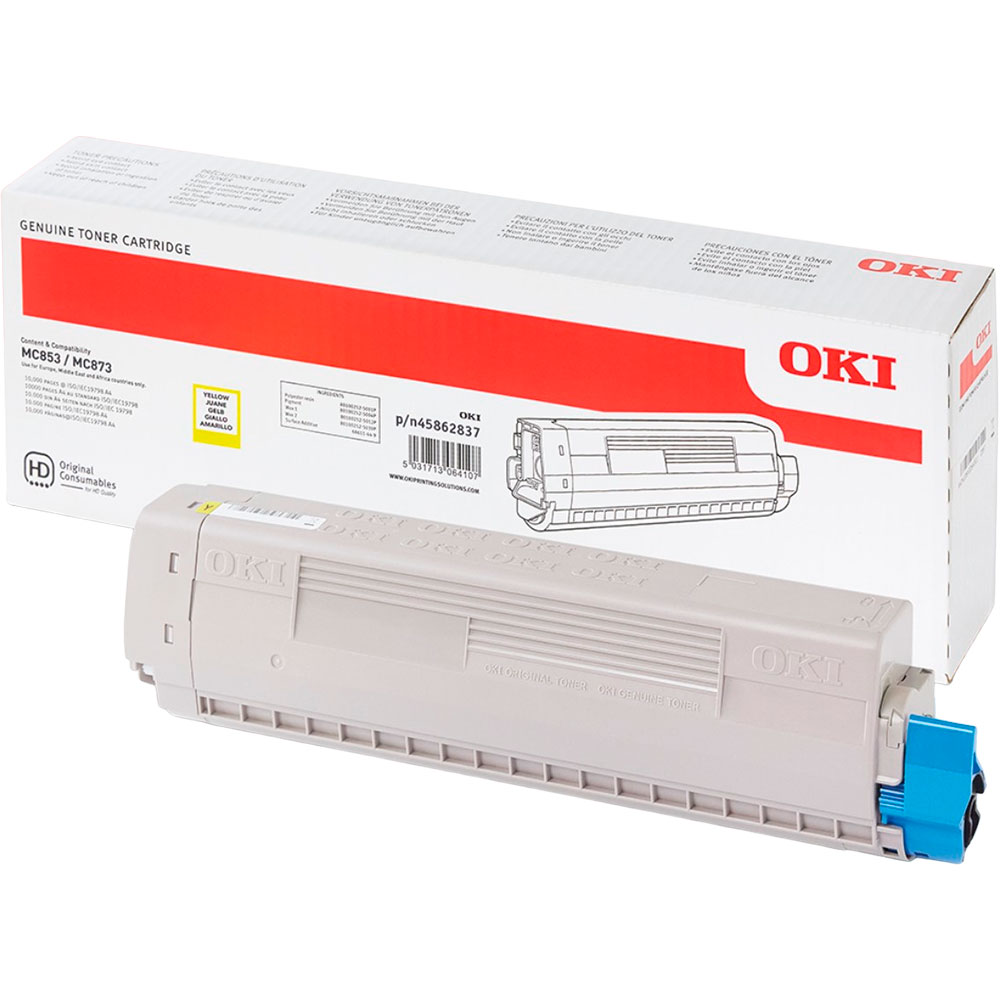 Картридж OKI TONER-Y-MC853/873/883-7,3K Yellow (45862837)