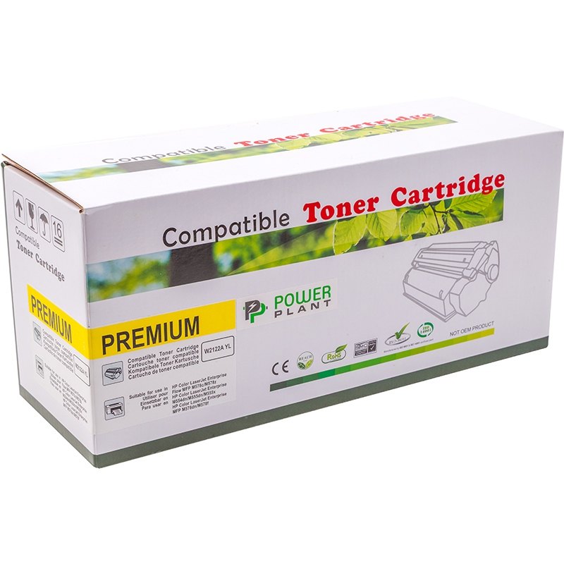 Картридж POWERPLANT HP Color LaserJet Enterprise M554dn W2122A с чипом Yellow (PP-W2122AYL) Цвет yellow (желтый)