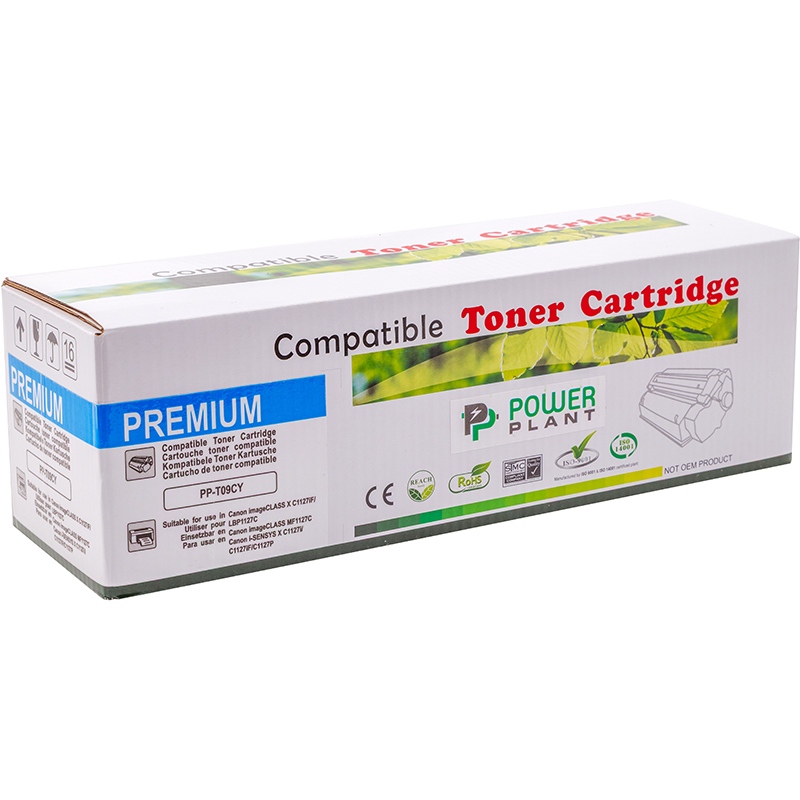 Картридж POWERPLANT Canon I-SENSYS X C1127 с чипом Cyan (PP-T09CY) Цвет cyan (голубой)