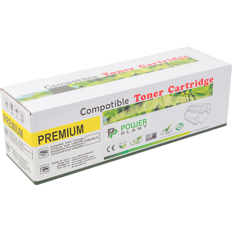 Картридж POWERPLANT для Canon MF742/744/746 LBP663/664 с чипом Yellow (PP-CRG-055YL) Цвет yellow (желтый)