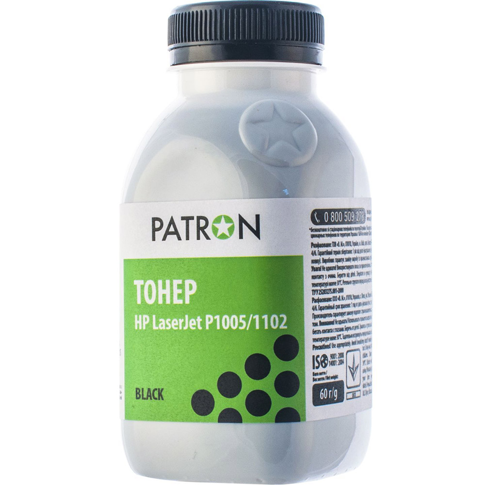 Тонер PATRON HP LaserJet P1005/1102 CB435/CE285A/712/725 60 г Black (T-PN-HLJP1102-060)