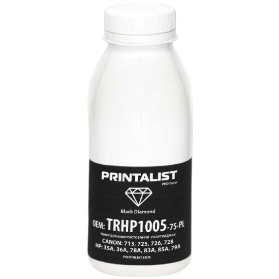 Тонер PRINTALIST для HP LJ P1005/1006/1505 75 г Black (TRHP1005-75-PL)